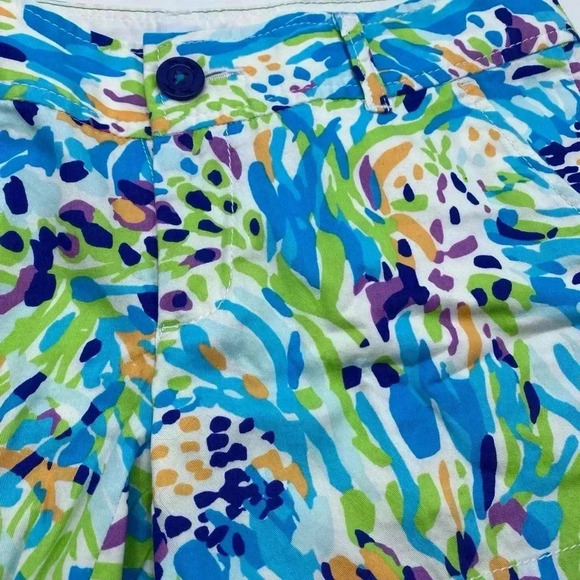 Lilly Pulitzer Womens Shorts The Callahan Short Size 00 Multicolor Blue Green - Picture 7 of 7